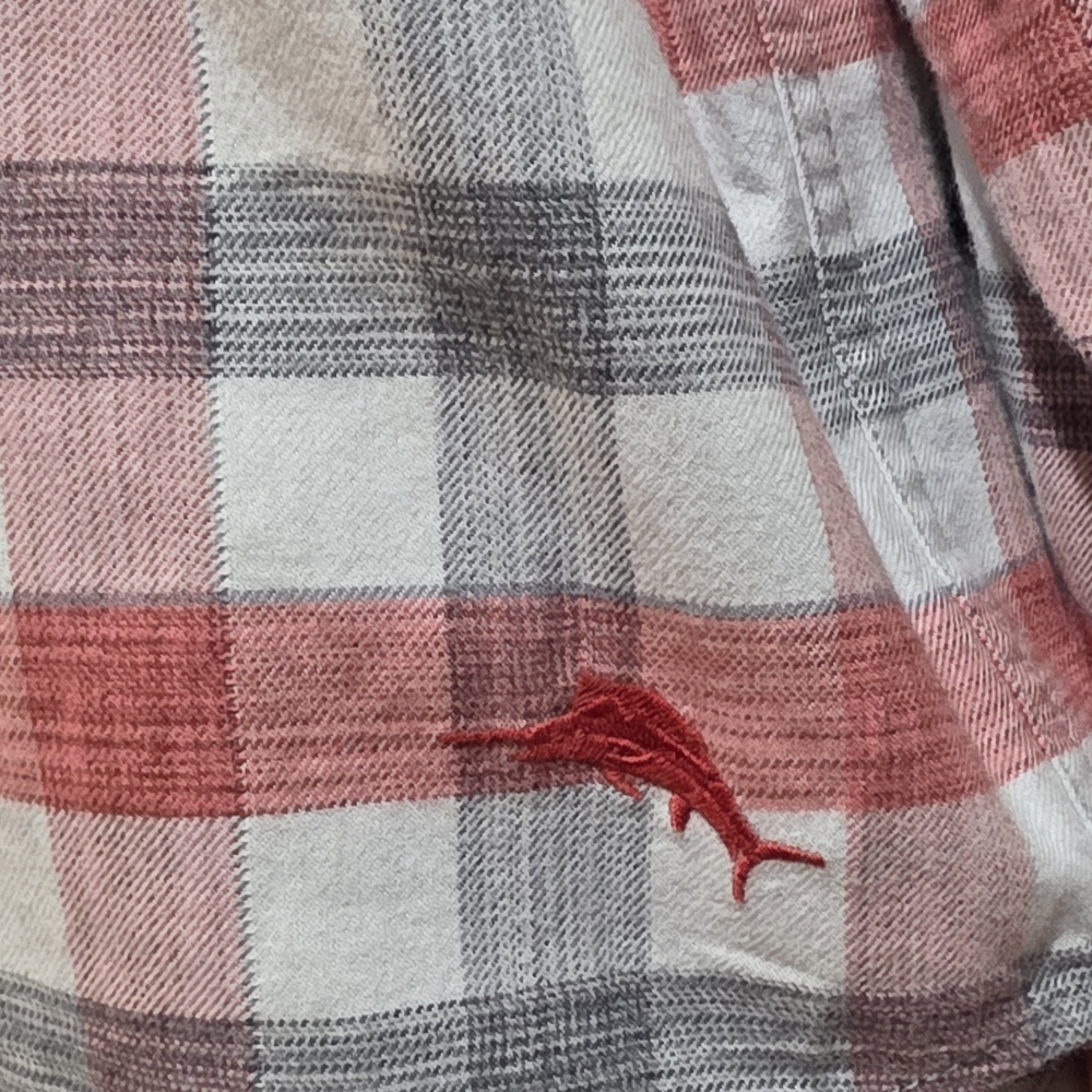 NWT TOMMY BAHAMA Canyon Beach Plaid Button Down Shirt Size L Soft Comfortable - Picture 5 of 7